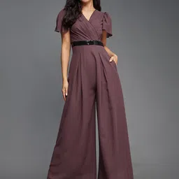 Miss Chase V-Neck Basic Jumpsuit-picture-4