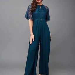 Miss Chase Self Design Basic Jumpsuit-11