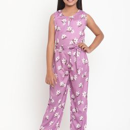 Stuffie Land Girls Printed Basic Jumpsuit-image-23