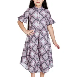 Peppermint Girls Grey & Off White Printed Basic Jumpsuit-image-33