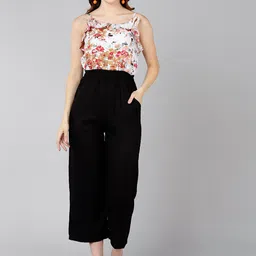 ZNX Clothing Women White & Red Printed Basic Jumpsuit-picture-58