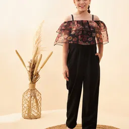 Cherry & Jerry Girls Floral Printed Shoulder Straps Basic Jumpsuit-image-74