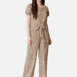 BAESD Floral Printed Puff Sleeves Jumpsuit-image-67