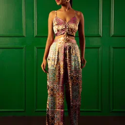 Urban Sundari Ethnic Motifs Printed Shoulder Straps Basic Jumpsuit-image-32