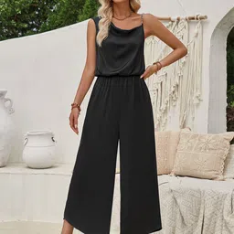 StyleCast Black Cowl Neck Basic Jumpsuit-picture-32