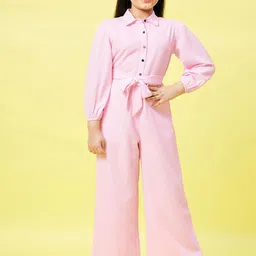 Stylo Bug Girls Waist Tie-Ups Basic Jumpsuit-image-34