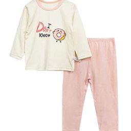 StyleCast Girls Pink & White Printed Night suit-image-86