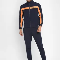 Yuuki Men Navy Blue Solid Tracksuits-picture-27