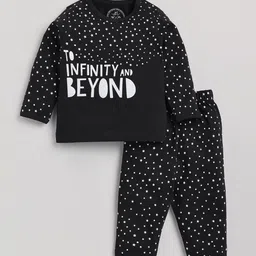 Clt.s Kids Typography Printed Pure Cotton Night Suit-picture-44