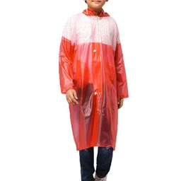 THE CLOWNFISH Kids Star Printed PVC Longline Rainsuit-30