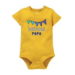 Zeezeezoo Infant Happy Birthday Papa Printed Cotton Bodysuit-image-10