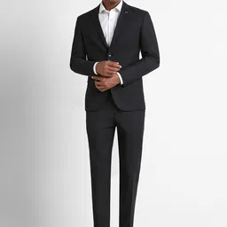 Peter England Elite Self Design Slim-Fit Single-Breasted Two-Piece Formal Suit-picture-29