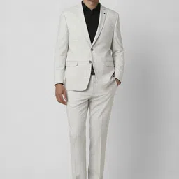Van Heusen Checked Slim-Fit Single-Breasted Two-Piece Suit-image-35