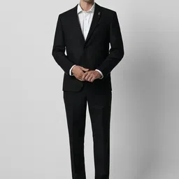 Van Heusen Men Checked Slim-Fit Single Breasted  Two-Piece Formal Suits-image-36