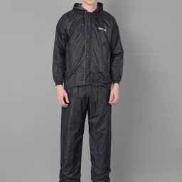 Dollar Long Sleeves Adjustable Hood Rain Jacket-image-45