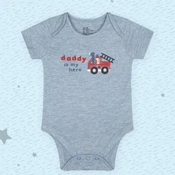 mothercare Infant Boys Blue Cotton Bodysuit-image-7