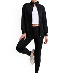 BENZOS Women Mock Collar Sports Tracksuit-image-31
