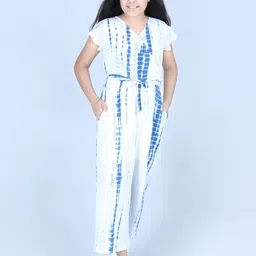 StyleStone Girls Blue & White Basic Jumpsuit-image-6
