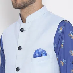Hangup Men Printed Linen Kurta with Trouser image 5