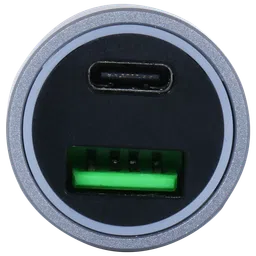Croma 38 Watts Type A and Type C 2-Port Car Charger (Quick Charge 3.0, Grey) image 3