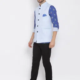 Hangup Men Printed Linen Kurta with Trouser image 4