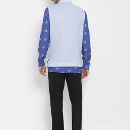 Hangup Men Printed Linen Kurta with Pyjamas image 5