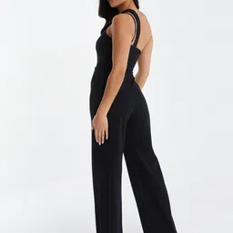 QUIZ One Shoulder Basic Jumpsuit image 2