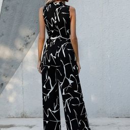 BAESD Abstract Printed Basic Jumpsuit image 4