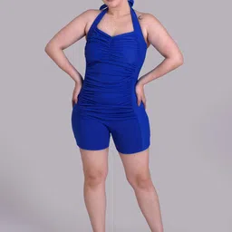 Keepfit Plus Size Halter Neck Medium Coverage Legsuit image 3