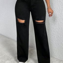 HIGH BUY Women Comfort Relaxed Fit Jeans-image-79