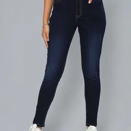Flying Machine Women Veronica Skinny Fit Low Distress Light Fade Stretchable Cotton Jeans-picture-44
