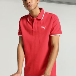 Puma Collar Tipping Heather Cotton Slim Fit Polo Collar T-Shirt-image-83