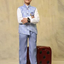 Pro-Ethic STYLE DEVELOPER Boys Cotton Printed Single-Breasted Three-Piece Suit-21