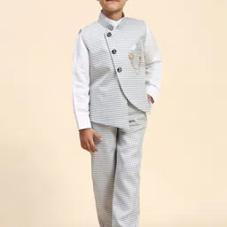 Pro-Ethic STYLE DEVELOPER Boys Checked Cotton Three Piece Party Suit-image-17