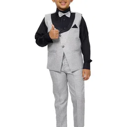 Pro-Ethic STYLE DEVELOPER Boys 3 Piece Solid Shirt & Trousers With Waistcoat-image-48