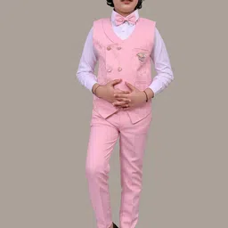 BT DEZINES Boys Single-Breasted Three-Piece Party Suits-picture-43