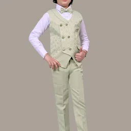 BT DEZINES Boys Single-Breasted Three-Piece Party Suits-image-36