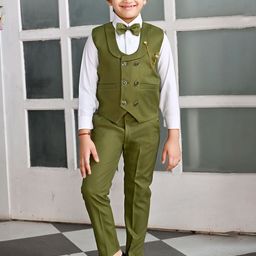BT DEZINES Boys Double-Breasted Three-Piece Party Suit-50