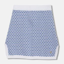Blue Giraffe Girls Geometric Printed Pure Cotton Mini Skirt-image-110