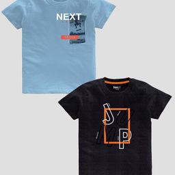 BAESD Boys Pack Of 2 Slim Fit Typography Printed Pure Cotton Casual T-shirt-image-49