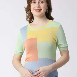 Pepe Jeans Women Colourblocked Slim Fit T-shirt-image-33