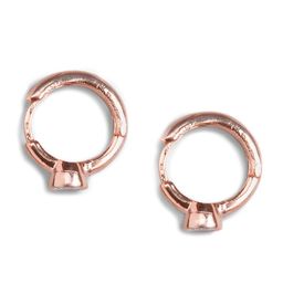 MINUTIAE Rose Gold Circular Hoop Earrings-34