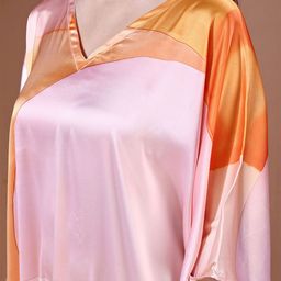 LABEL AARNA Pastel Dreamscape Soft Satin Kaftan with Digital Print image 2