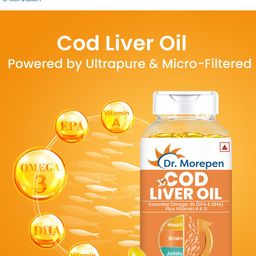 Dr. Morepen Set of 2 Cod Liver Oil with Natural Omega 3, Vitamin A & D - 100 Softgels Each image 3