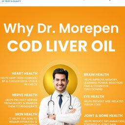 Dr. Morepen Set of 2 Cod Liver Oil with Natural Omega 3, Vitamin A & D - 100 Softgels Each image 4