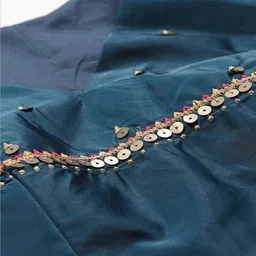 HRITIKA Embroidered Thread Work Semi-Stitched Lehenga & Unstitched Blouse With Dupatta image 5
