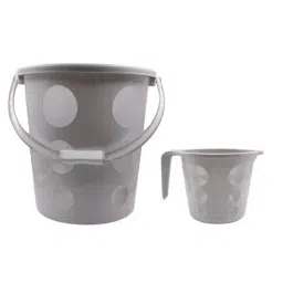 Grey 25 Ltr Polypropylene Bucket Set (Set of 2) by Regalo-picture-22