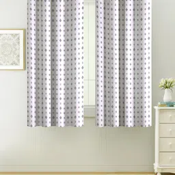 SWAYAM White & Black Set of 2 Ethnic Motifs Black Out Curtains and Sheers-6