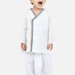 BownBee Boys Embroidered Pure Cotton Kurta with Dhoti Pants-picture-31