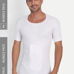 T.T. Men Pack Of 2 Desire Interlock Half Sleeves Vests-picture-6
